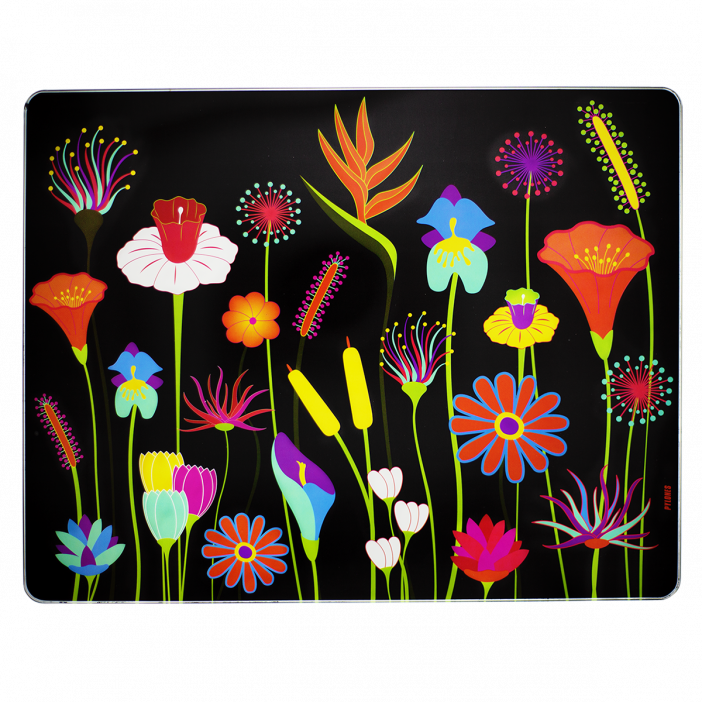 Planche en verre - Commy Jardin fleuri