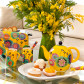 Electric kettle with european plug 1 L - Byzance Jardin fleuri