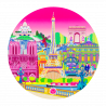 Mouse pad - Tapiron Paris rose