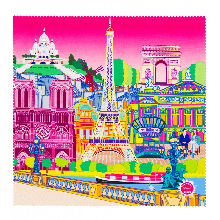 Mikrofasertuch - Belle Vue City Paris rose