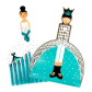 Handfeger und Schaufel - Cendrillon Arlequin