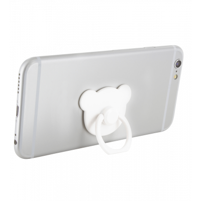 Support bague de téléphone - Addict - Blanc