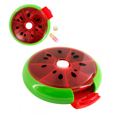 Pillendose rund 7 Tage - Spin Doctor - Wassermelone