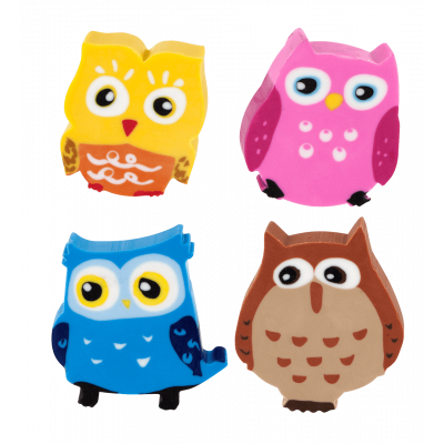 Set de 4 gommes - Owleraser