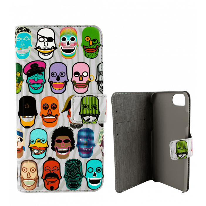 Custodia a portafoglio per iPhone 5/5S/5E - I Wallet Skull 3