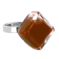 Bague en verre soufflée - Losange Nano Milk Turquoise