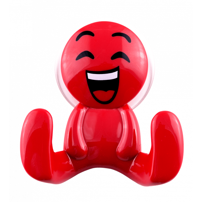 Gancio a ventosa - Buddy Face Rosso