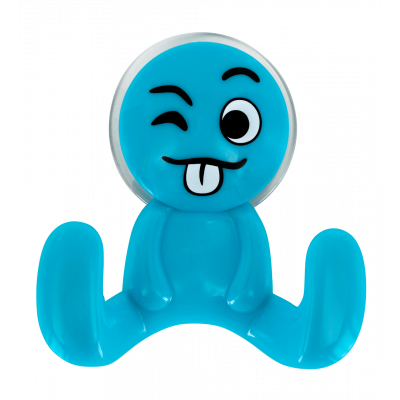 Crochet ventouse - Buddy Face - Bleu