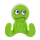 Crochet ventouse - Buddy Face - Vert