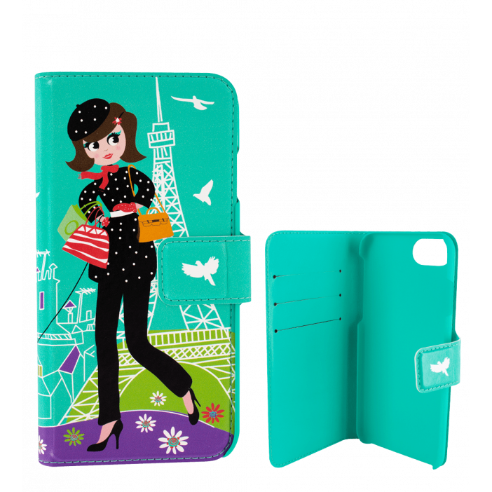 Klappdeckel für iPhone 6 Plus, 7 Plus - Iwallet Parisienne