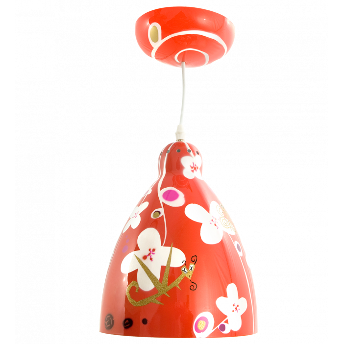 Seconde chance - Lampe suspension - Globe Trotter White Flower