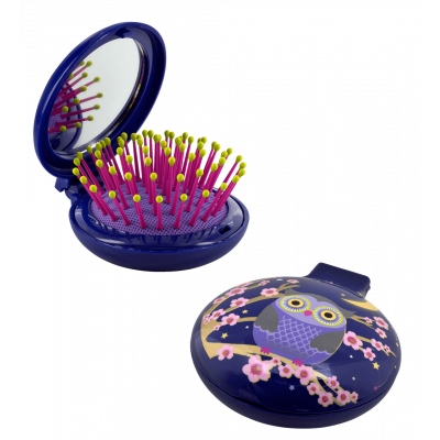 2 in 1 hairbrush and mirror - Lady Retro