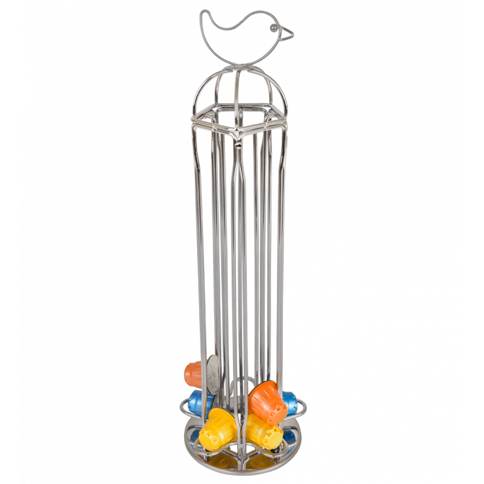 Porte capsules / dosettes Nespresso -  Tweet Nest Argent