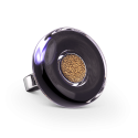 Bague en verre soufflée - Duo Medium Noir / Blanc