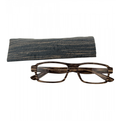 Lunettes de correction - Bois Rectangle - Marron foncé