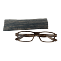 Lunettes de correction - Bois Rectangle - Marron foncé