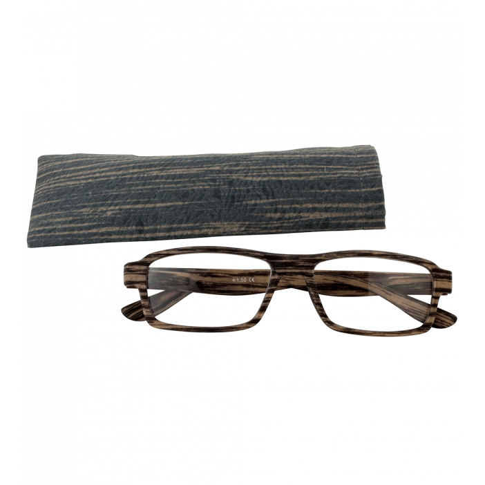 Korrekturbrille - Bois Rectangle - Dunkelbraun