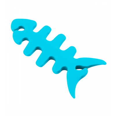 Avvolgicavo per auricolari - Fishbone - Blu