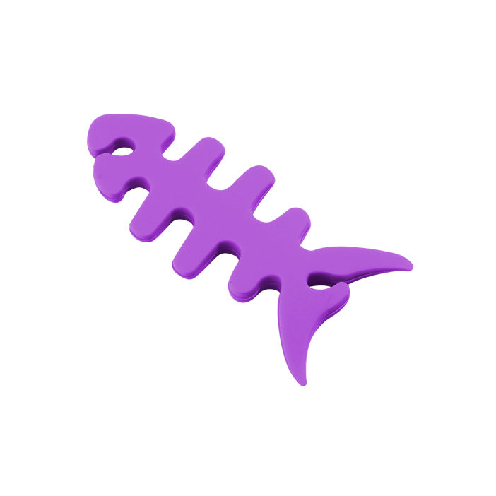 Enrouleur d'écouteurs - fishbone Violet