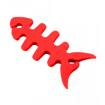 Enrouleur d'écouteurs - fishbone - Rouge