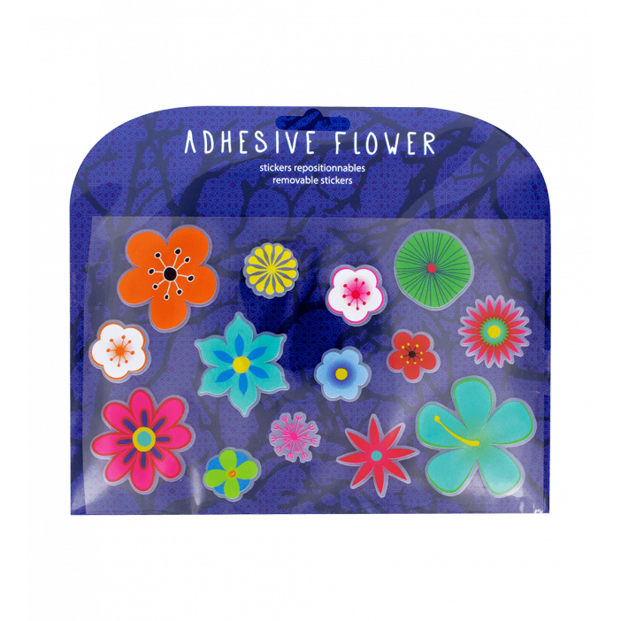 Stickers histoires repositionnables - Adhesive Stories Blue Flower