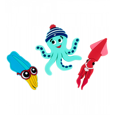 Set de 3 aimants - Magnet Octopus