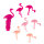 Marqueurs de verre et bouchon - Flamingo