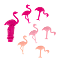 Segnabicchieri e tappo Flamingo