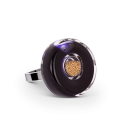 Bague en verre soufflée - Duo Mini Blanc / Noir
