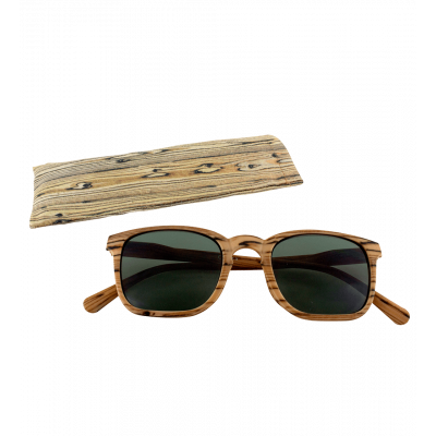 Lunettes solaire - Bois Carré - Marron clair