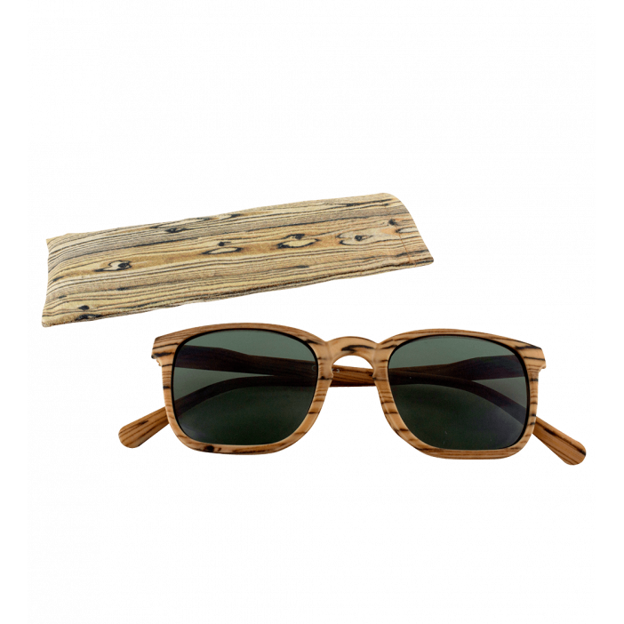 Lunettes solaire - Bois Carré - Marron clair