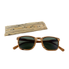 Lunettes solaire - Bois Carré - Marron clair