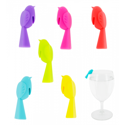 Set de 6 marqueurs de verre - Happy Markers Animaux - Oiseau