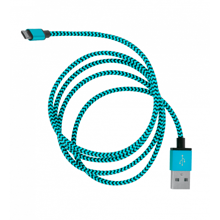 Câble Micro USB - Vintage Bleu