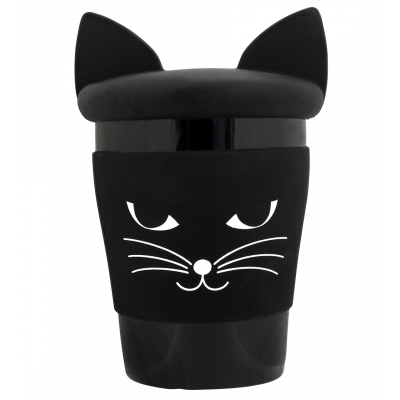 Tazza con coperchio - Trophy Mug - Gatto nero