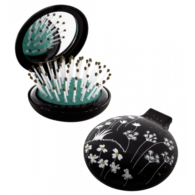 Brosse à cheveux miroir 2 en 1 - Lady Retro - Black Board