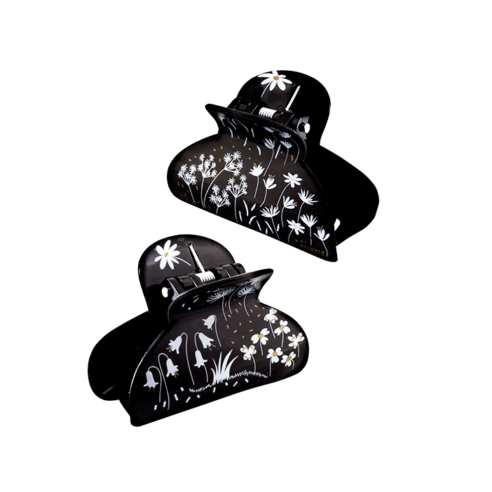 Crab hair clips - Ladyclip Small Black Board
