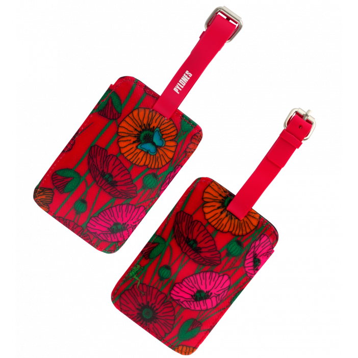 Etiquette de bagage - Voyage Coquelicots