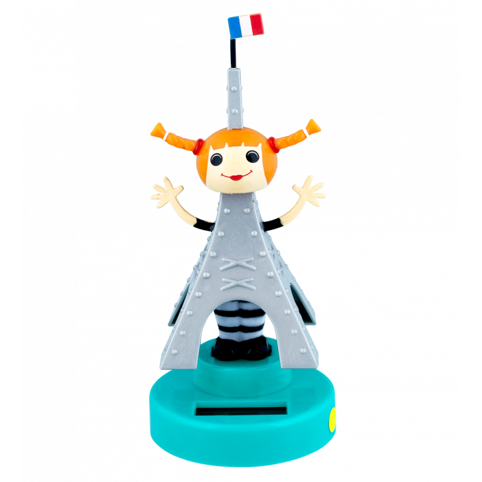 Solar powered dancing figurines - 1-2-3 Soleil Eiffel Tower