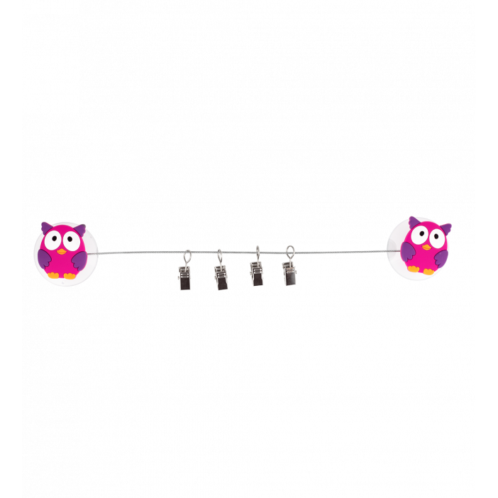 4 suction cup clips - Ani-clip Owl