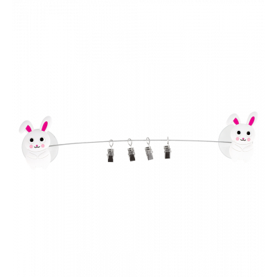 4 suction cup clips - Ani-clip - Rabbit