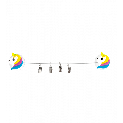 4 Saugnapf Clips- Ani-clip - Einhorn