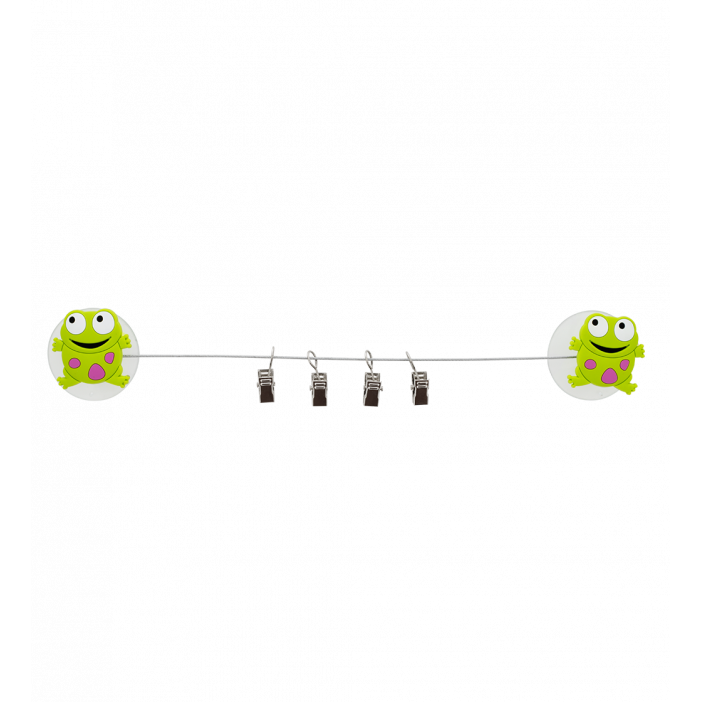 4 Saugnapf Clips- Ani-clip Frosch