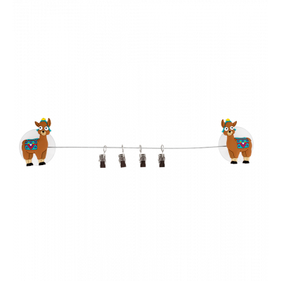 4 Saugnapf Clips- Ani-clip - Lama