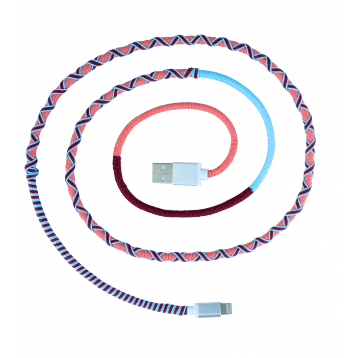 iPhone Cable - Salsa Pink / Red