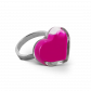 Bague en verre soufflée - Coeur Nano Milk