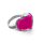 Bague en verre soufflée - Coeur Nano Milk