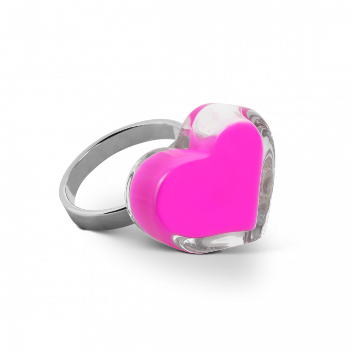 Glasring - Coeur Nano Milk Rosa