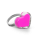 Bague en verre soufflée - Coeur Nano Milk