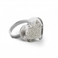 Bague en verre soufflée - Coeur Nano Billes
